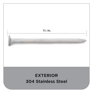 1-1/4 in. 304 Stainless Steel White Trim Nail 1 lbs. (619-Count)