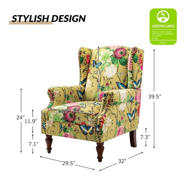 JAYDEN CREATION Gille Traditional Mustard Upholstered JAYDEN CREATION Gille Traditional Mustard Upholstered