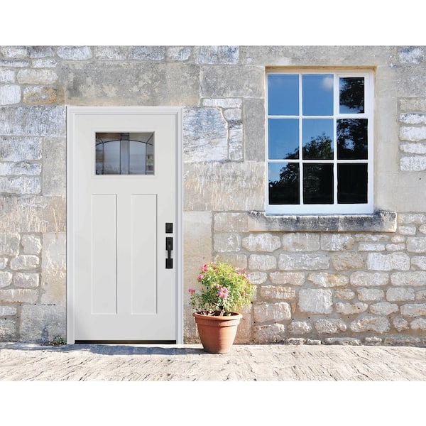 Masonite 36 in. x 80 in. Golden Gate Craftsman Left Hand Inswing