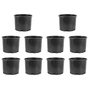 15 in. W x 15 in. H 7 Gal. Round Wide Rim Durable Plastic Plant Nursery Pot (10-Pack)