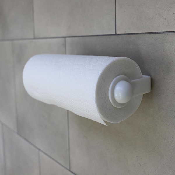 1pc Hanging Paper Towel Holder, Under Cabinet Rack Kitchen Bathroom  Organizer For Tissue, Plastic Wrap, Cleaning Supplies, Kitchen Accessories