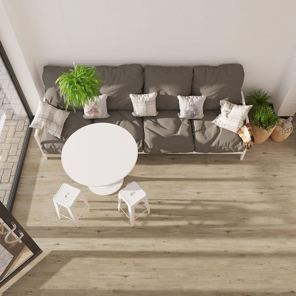 Lucida USA PresCore Straw Brown 12-mil x 6-in W x 36-in L Waterproof Glue Down Luxury Vinyl Plank Flooring (54-sq ft/ Carton)
