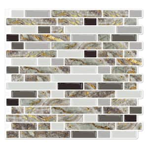 Classical Vinyl Multicolor Collection Light Brown 10 in. x 10 in. Vinyl Peel and Stick Tile (6.9 sq. ft./10-Sheets)
