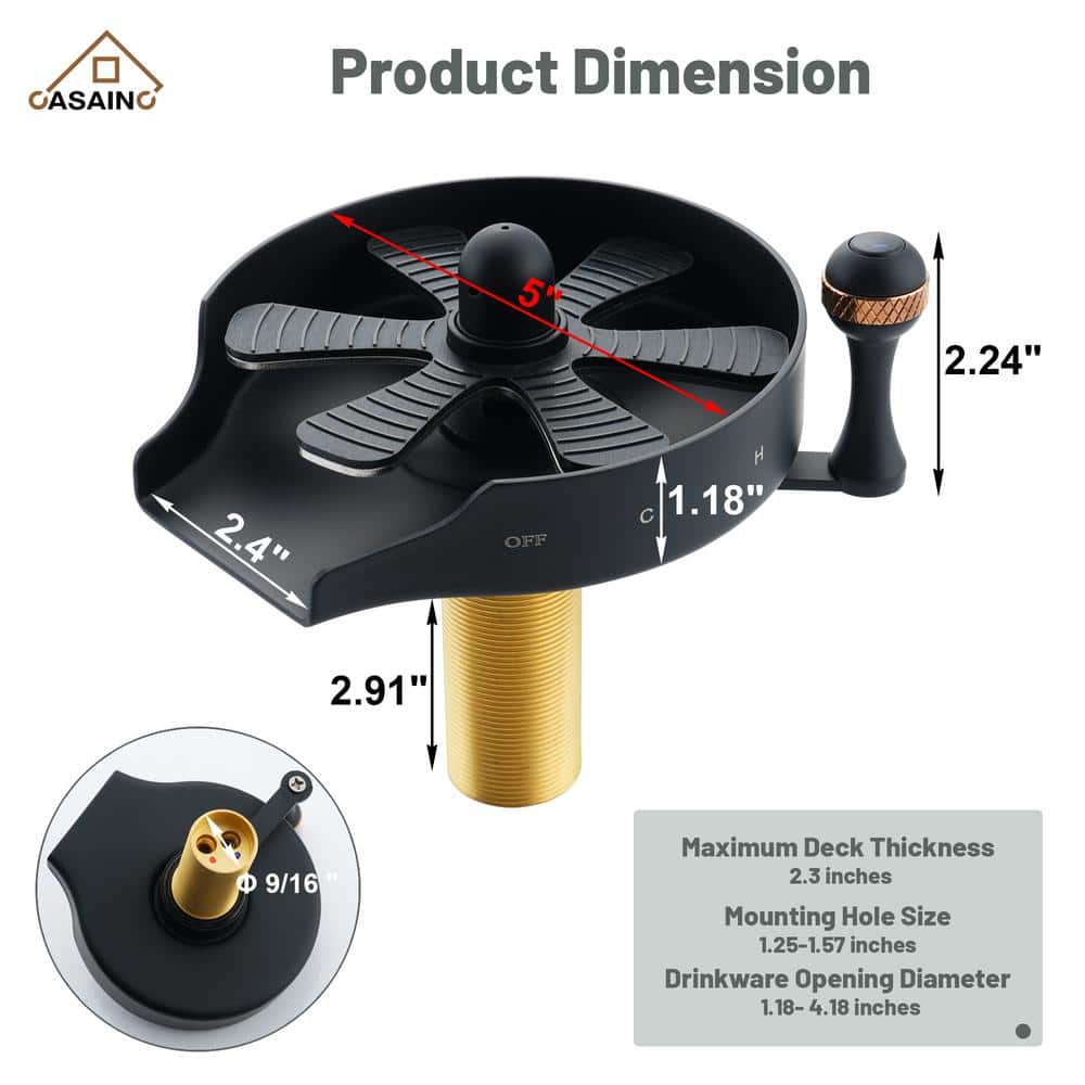 Matte Black Stainless Steel Kitchen Sink Glass Rinser