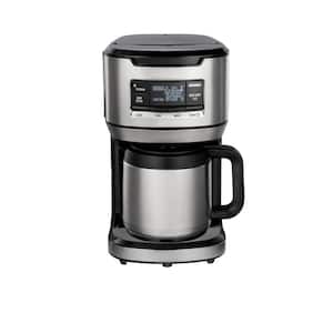 12-Cup Black Programmable Front-Fill Coffee Maker with Thermal Carafe