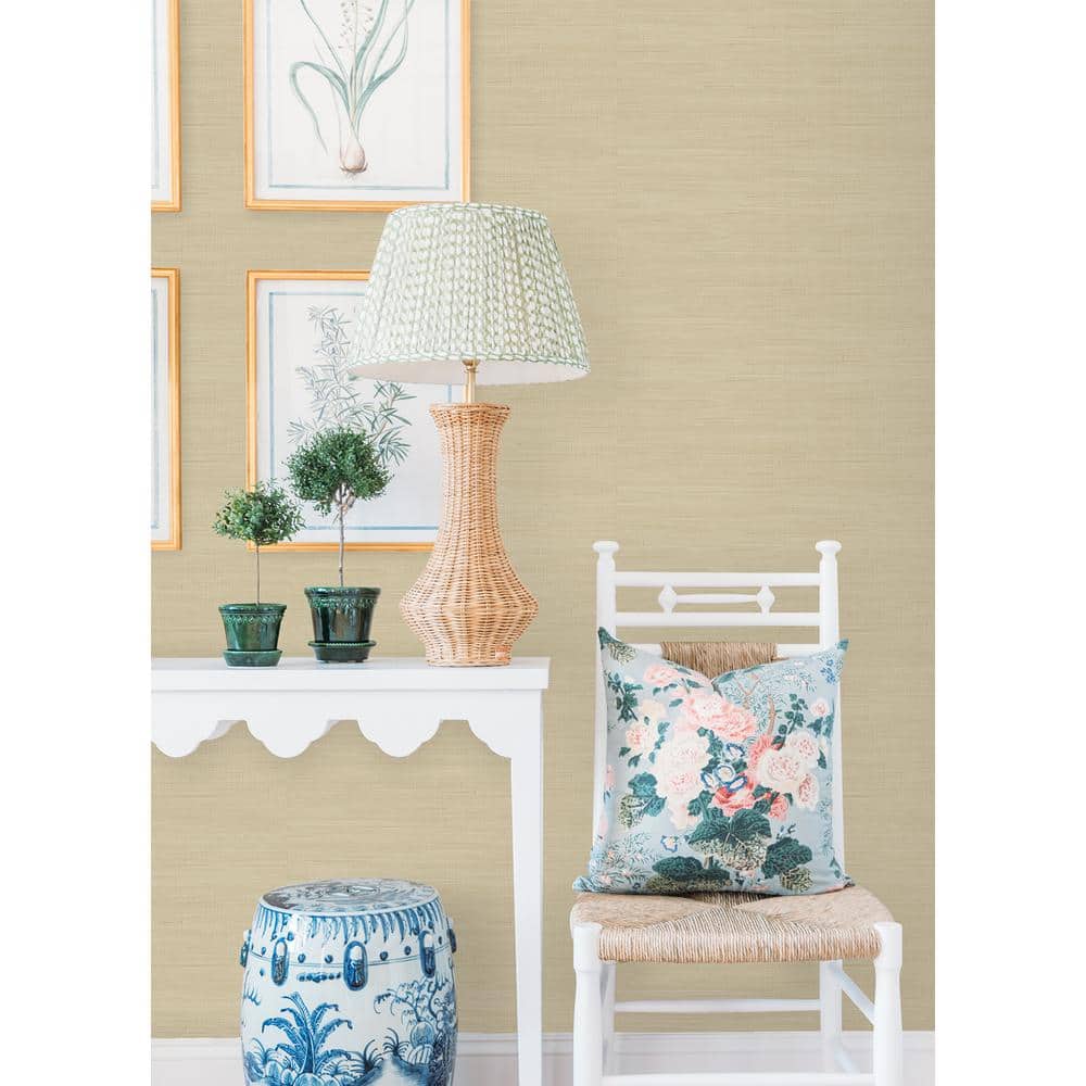 Wheat Grasscloth Self-Adhesive Peel and Stick Wallpaper Roll