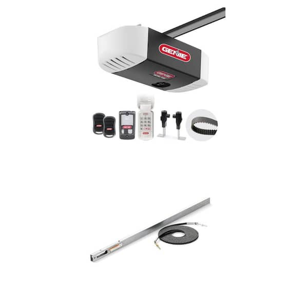 SilentMax 750 3/4 HPc Garage Door Opener with Keypad and 8 ft. Rail Extension Kit