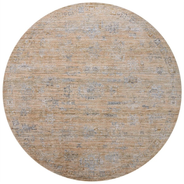 Jean Stoffer Katherine Copper / Steel 9 ft. 6 in. x 9 ft. 6 in. Round Traditional Area Rug
