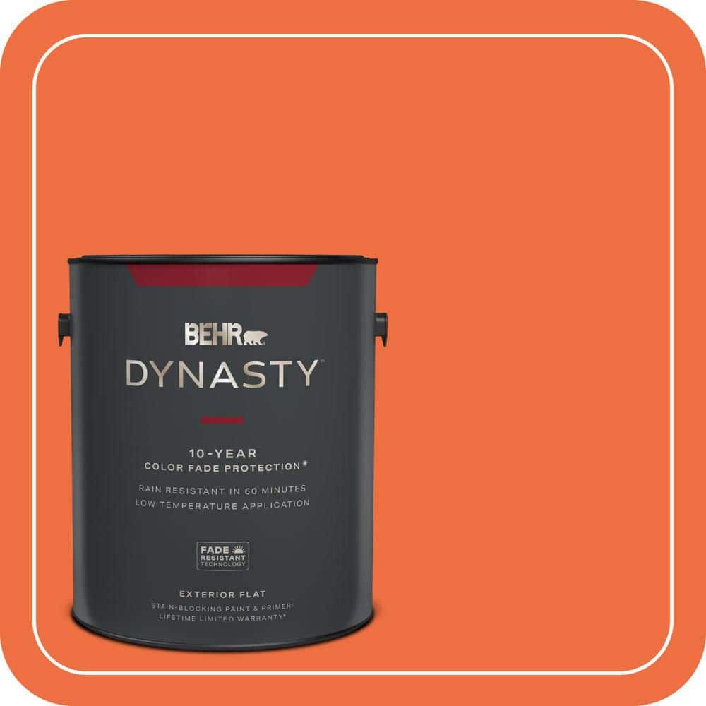 1 gal. #210B-6 Aurora Orange Flat Exterior Stain-Blocking Paint & Primer price history on PriceWatchPro