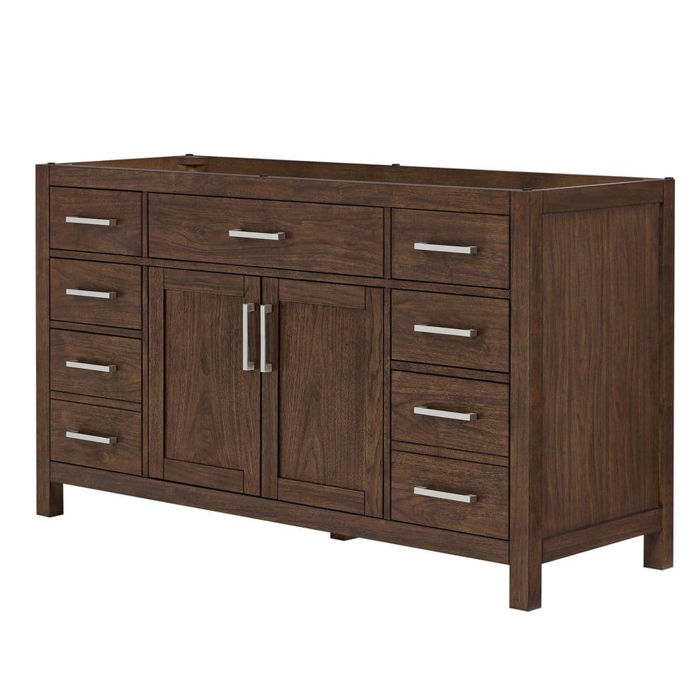Beckett 59 in. Bath Vanity Cabinet without Top in Dark Walnut price history on PriceWatchPro