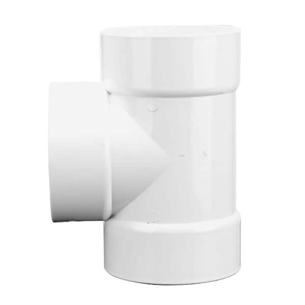 PVC S&D Tee, 4 in. Hub X Hub X Hub