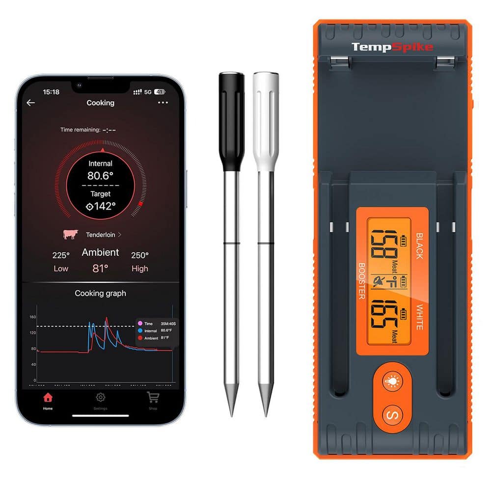 ThermoPro 2-Probe 500ft. Truly Wireless Meat Thermometer, Twin