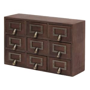 Apothecary Rustic Brown Wood Drawers