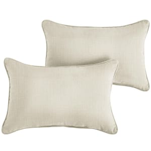 Sunbrella Canvas Cloud Rectangle Indoor/Outdoor Lumbar Pillow (2-Pack)