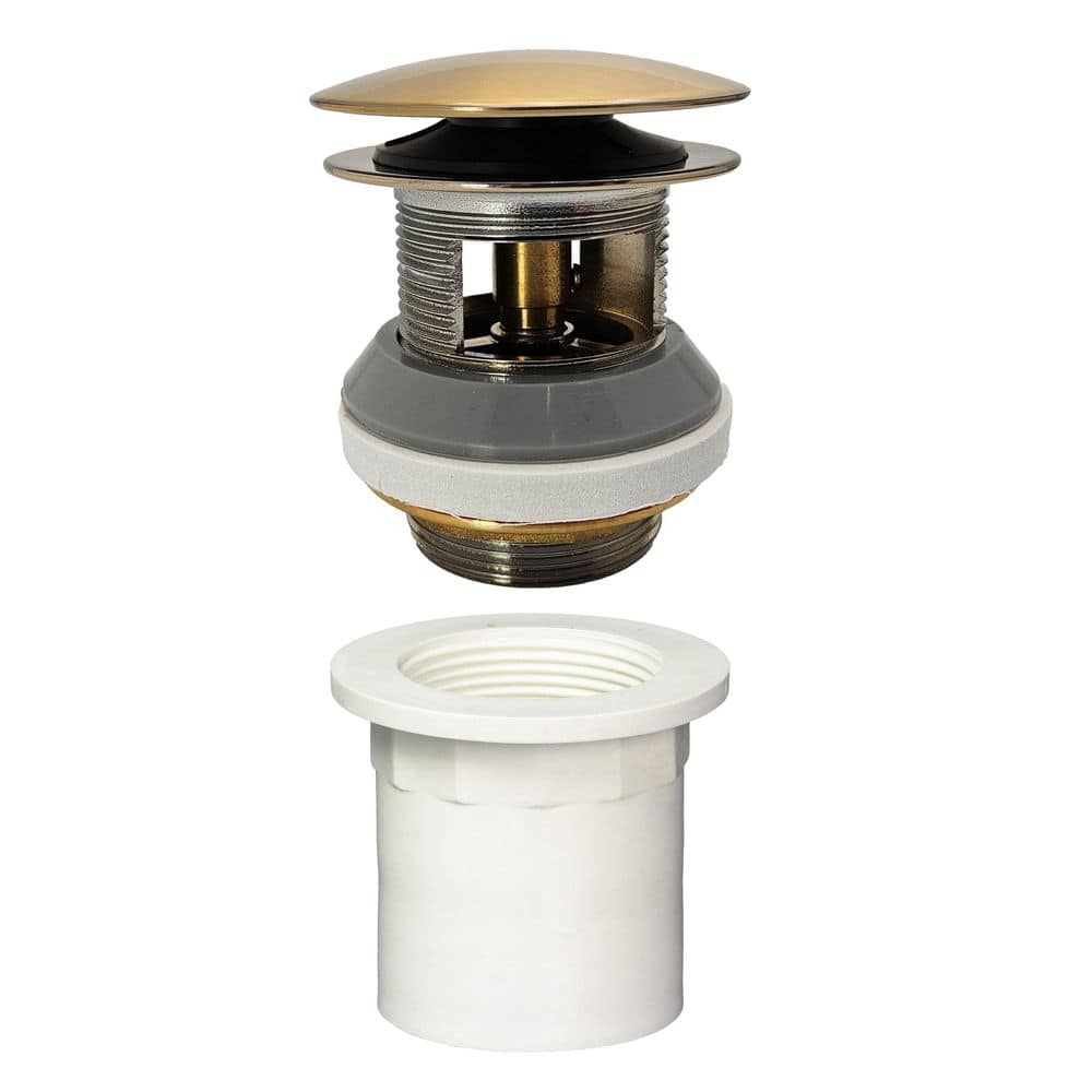 Integrated Overflow Drain 1-1/2 in. NPSM Coarse Thread Tip-Toe Mechanism with PVC Adapter in Champagne Bronze price history on PriceWatchPro
