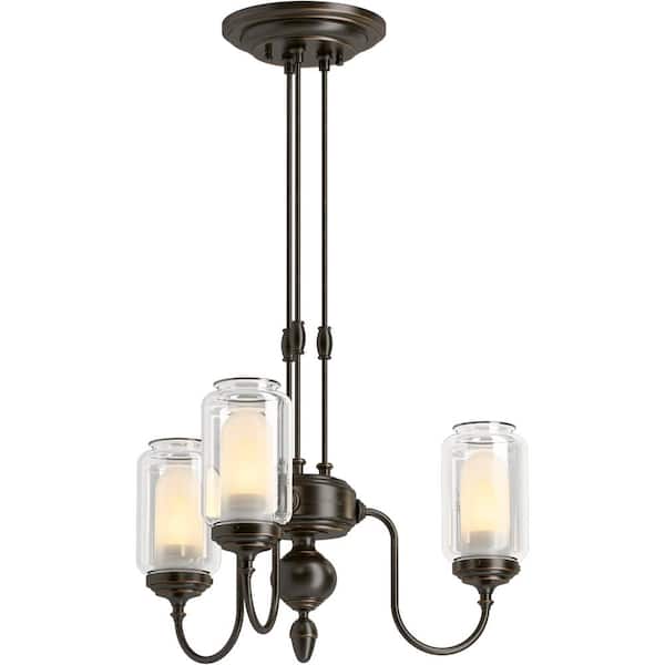 KOHLER Artifacts 3-Light Oil-Rubbed Bronze Chandelier