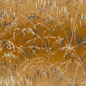 Clarissa Hulse Meadow Grass Yellow Ochre and Soft Gold Removable Wallpaper Sample