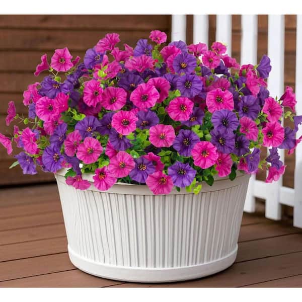 Unbranded 14 in. Green Indoor/Outdoor Artificial Morning Glory Flower