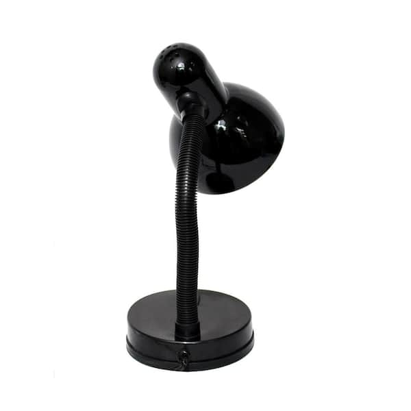 4.92 x 4.92 x 11.81 Black Simple Designs Home LD1003-BLK Basic Metal Desk Lamp with Flexible Hose Neck 