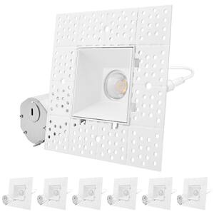2 in Canless Remodel LED Trimless Recessed Light 5 Color Temperatures Interlocking Module 8W Wet & IC Rated (6-Pack)