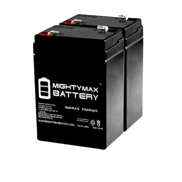 MIGHTY MAX BATTERY 6V 4Ah Compatible Battery for UPS APC AP370 - 2 Pack