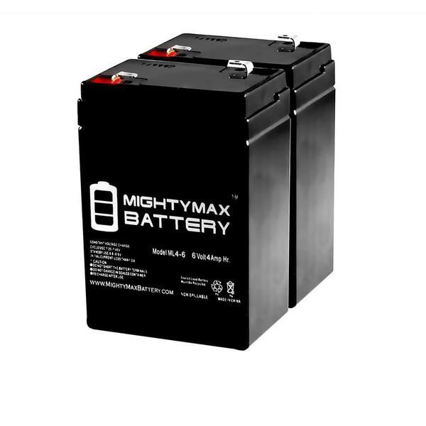 MIGHTY MAX BATTERY 6V 4.5AH SLA Replacement Battery for Astralite AGM EU-2 - 2 Pack