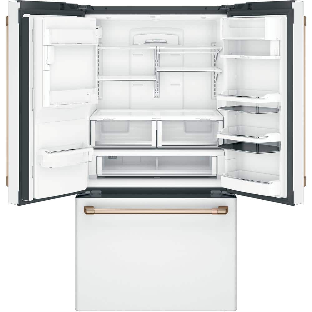 Matte White 36" Smart French-Door Refrigerator with Ice Maker