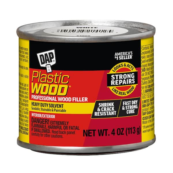 Plastic Wood 4 oz. White Solvent Wood Filler