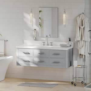 Hutton 54 in. W x 22 in. D x 18 in. H Bath Vanity Cabinet without Top in Grey