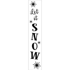 Let It Snow Tall Sign Stencil
