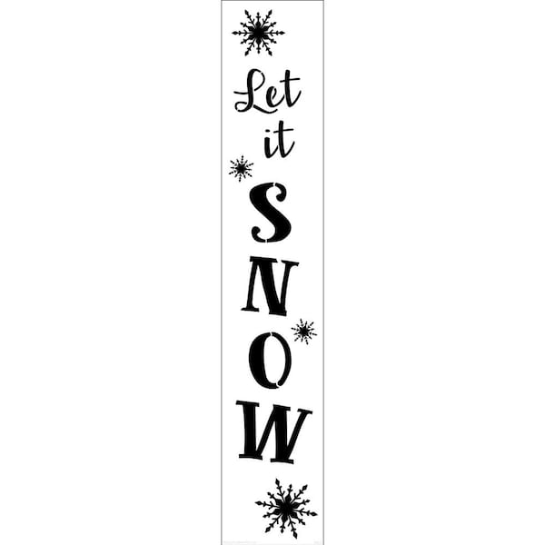 Snow Flakes 1-5 - Reusable Plastic Stencil, Winter Sign Stencil