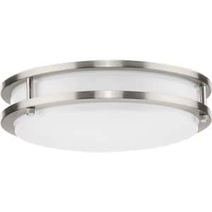 Abide Collection 5-CCT 10.24 in. Brushed Nickel Contemporary Integrated LED Small Flush Mount Light