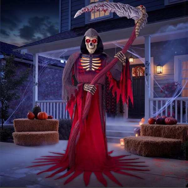 7 ft. Height Animated Grim Reaper Holding Giant Scythe
