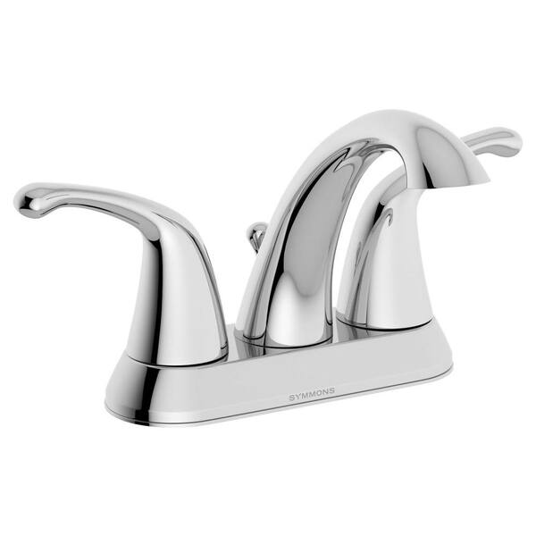 Symmons Unity 4 in. Centerset 2-Handle Mid-Arc Bathroom Faucet in Chrome