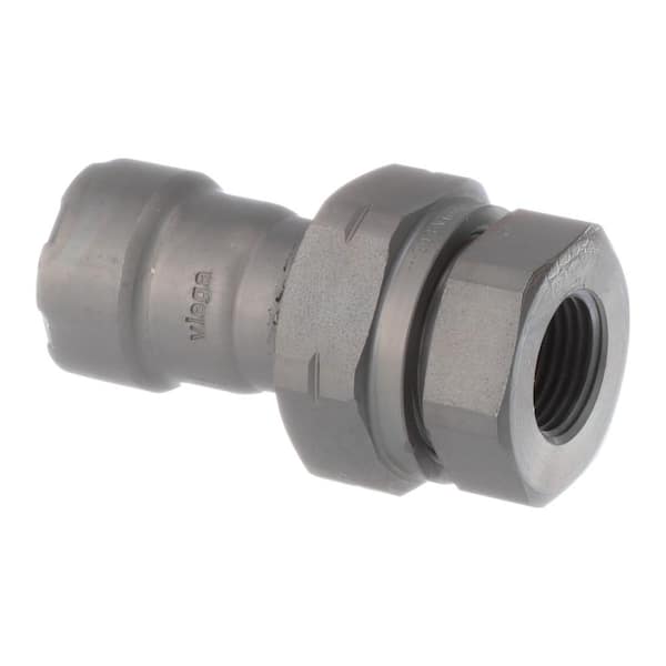 Viega MegaPressG 1/2 in. Press x 1/2 in. FPT Carbon Steel Union (Gas Only) (5-Pack)