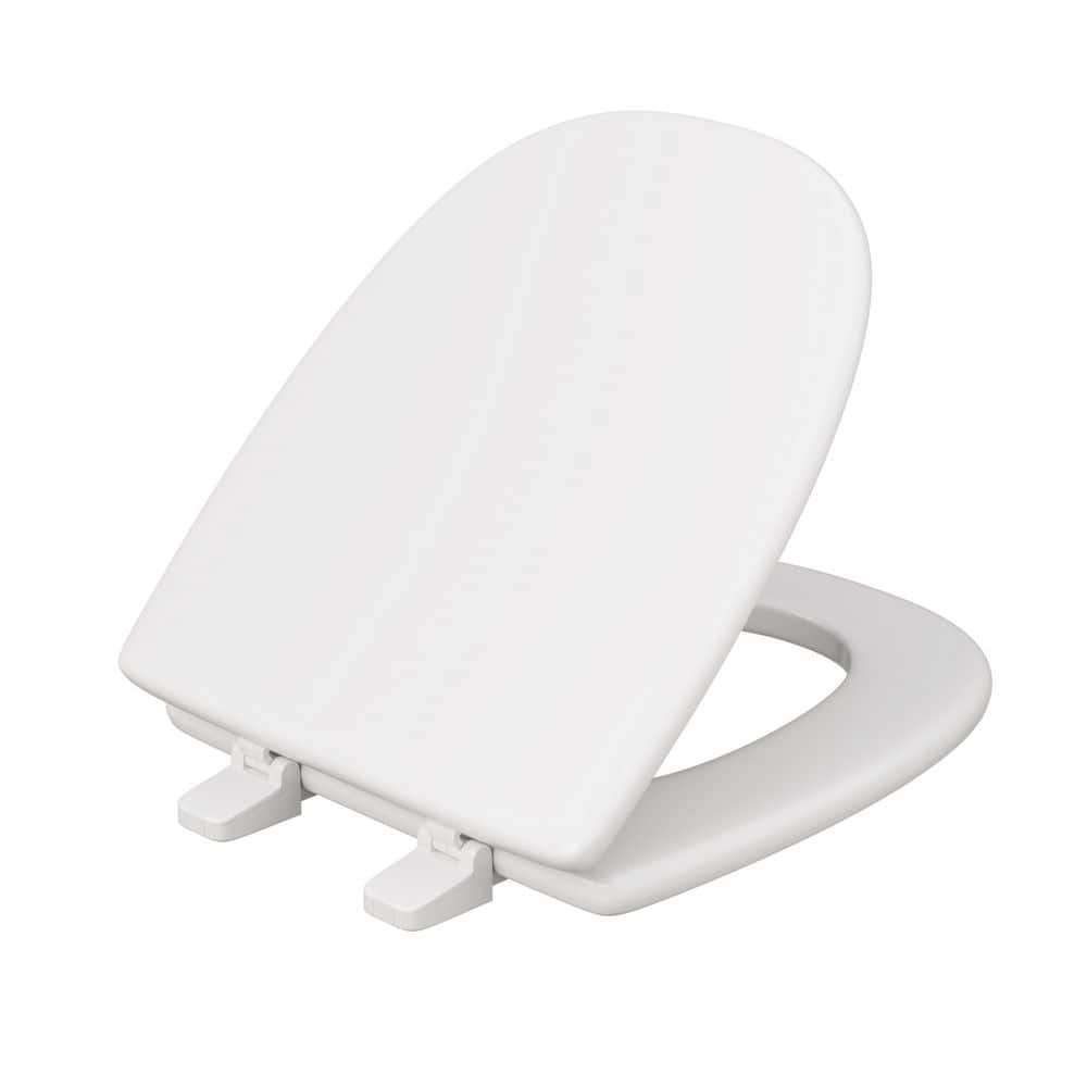 JONES STEPHENS Molded Wood Round Closed Square Front Toilet