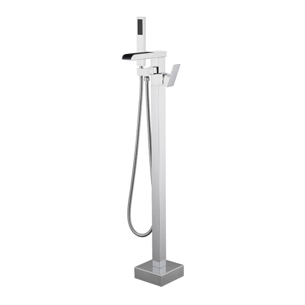 Single-Handle Claw Foot Freestanding Tub Faucet with Hand Shower in. Chrome