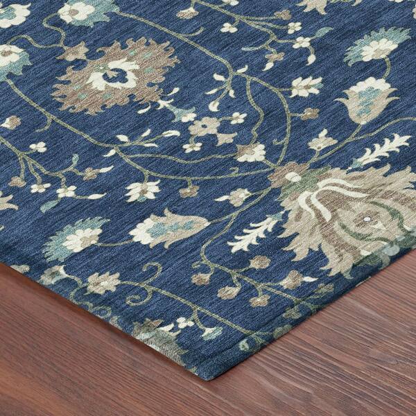 Chantille Machine Washable Indoor/Outdoor Abstract ACN2842 Navy 10 ft. x 14 ft. Area Rug