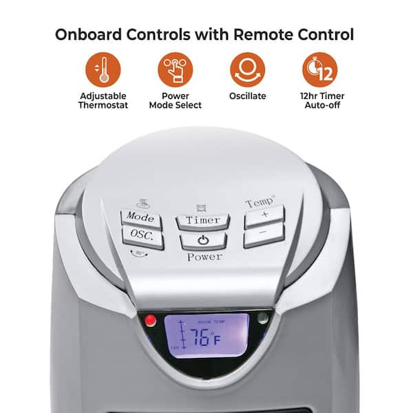 Comfort Zone 1500-Watt Digital Ceramic Oscillating Electric Tower