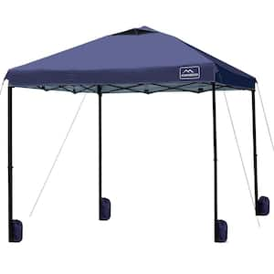 10 ft. x 10 ft. Navy Blue Pop up Canopy Tent with Adjustable Legs, Air Vent, Carry Bag & Sandbags