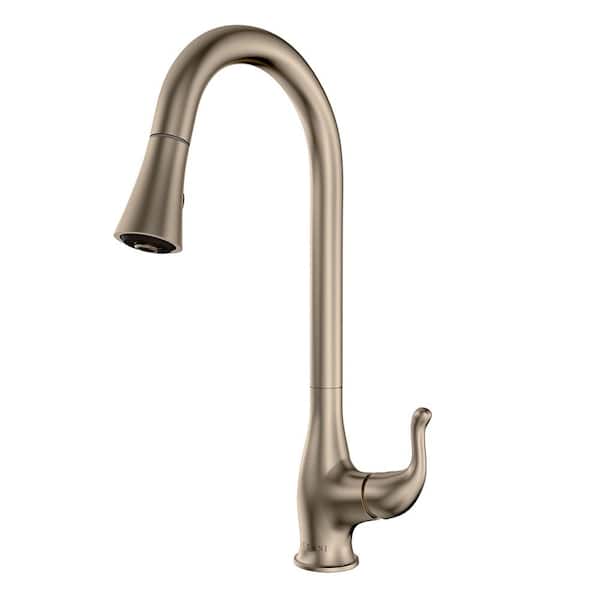 Lulani Kapalua 1-Handle Pull Down Sprayer Kitchen Faucet in Brushed Nickel