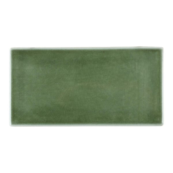 Ivy Hill Tile Delphi Subway Deep Emerald 3 in. x 0.39 in. Polished Glass Wall Tile Sample