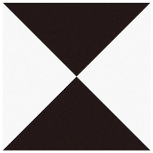 7.87 in. x 7.87 in. PVC Peel and Stick Backsplash, Floor and Wall Tile for Kitchen and Bathroom, Black (10-Pack)