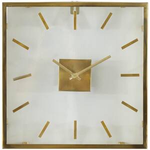 Gold Stainless Steel Analog Wall Clock