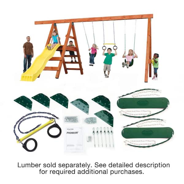 Swing-N-Slide Playsets WS 4433 DIY Yourself Pioneer Custom Outdoor Swing Set Hardware Kit with Playset Accessories (Lumber and Slide Not Included) - 3