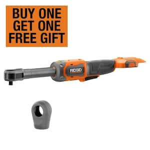 18V Brushless Cordless 3/8 in. Extended Reach Ratchet (Tool Only) with Protective Boot