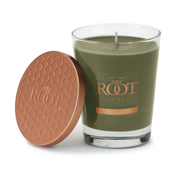 ROOT CANDLES Veriglass Green Aromatic Herbs Scented Jar Candle