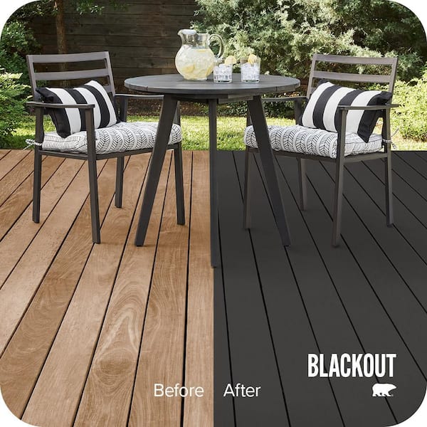 1 qt. #N510-7 Blackout Solid Color Waterproofing Exterior Wood Stain and Sealer