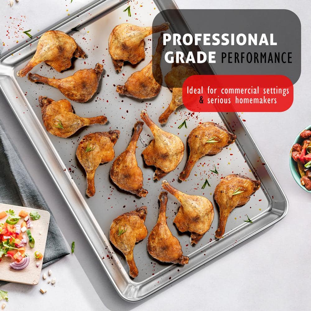 JoyTable Aluminum Non-Stick Big Sheet Pan Set, 21.6" x 15.7"
