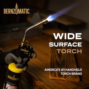 Map-Pro and Propane Gas Wide Surface Blow Torch Head with Instant Start/Stop Ignition